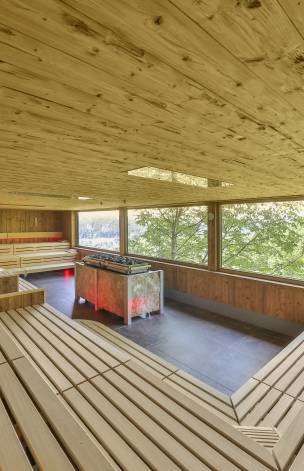 Innenansicht Eventsauna im Mawell Resort