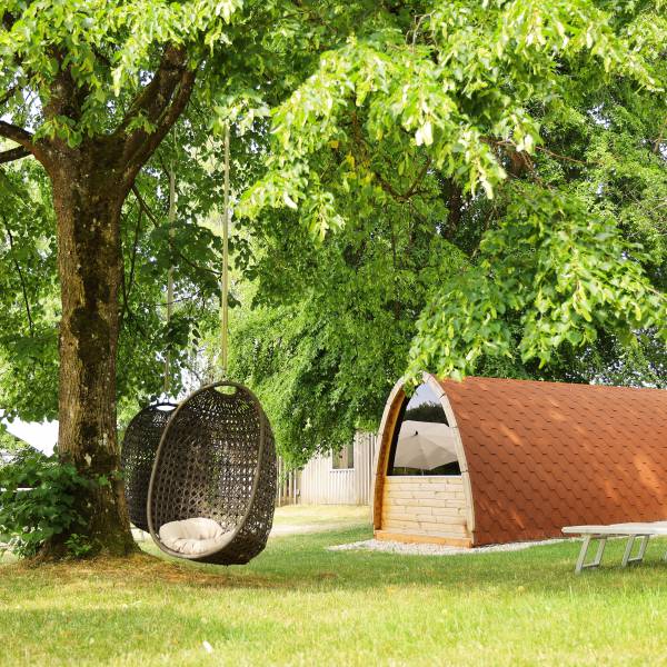 Blick auf den Wellnessgarten des Mawell Resort