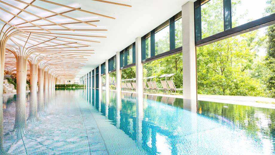 Blick auf den Indoor Sport Pool