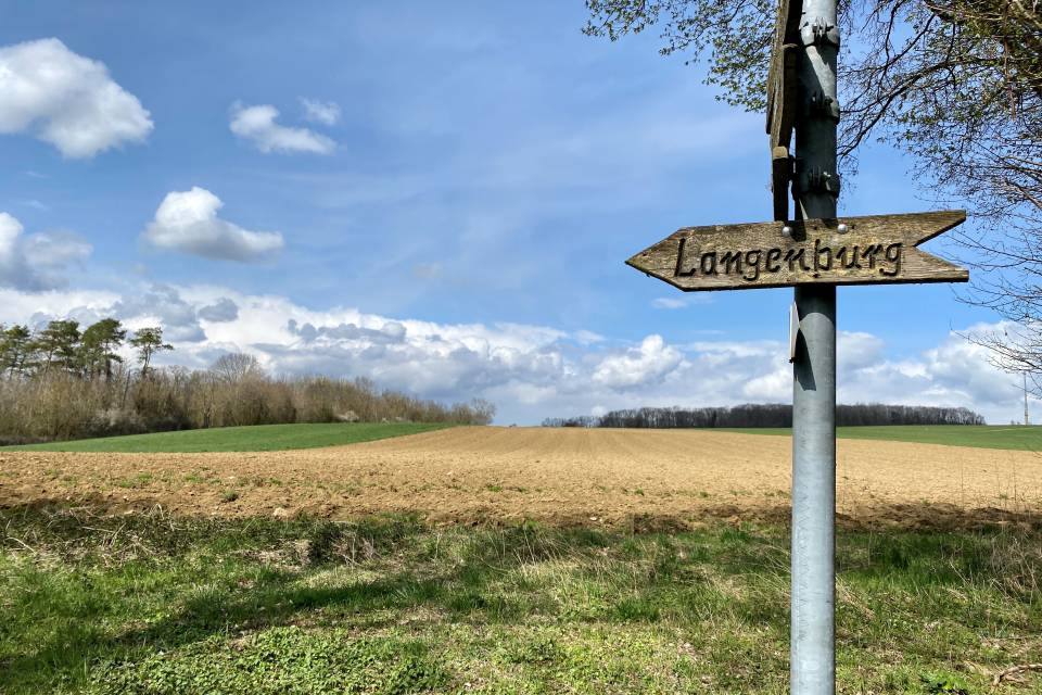 Wegschild nach Langenburg